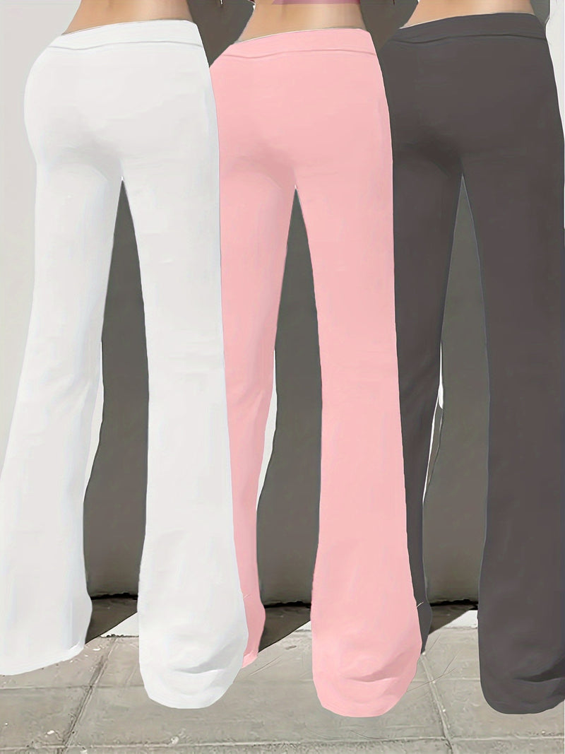 European and American Women's Fashion Flared Straight-Leg Pants.