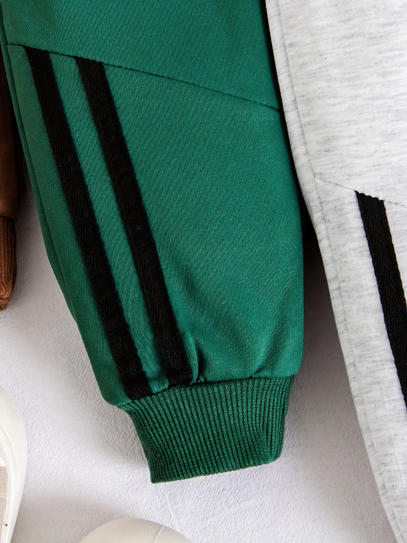 3pcs Toddler's Letter BROOKLYN Print Sweatpants.