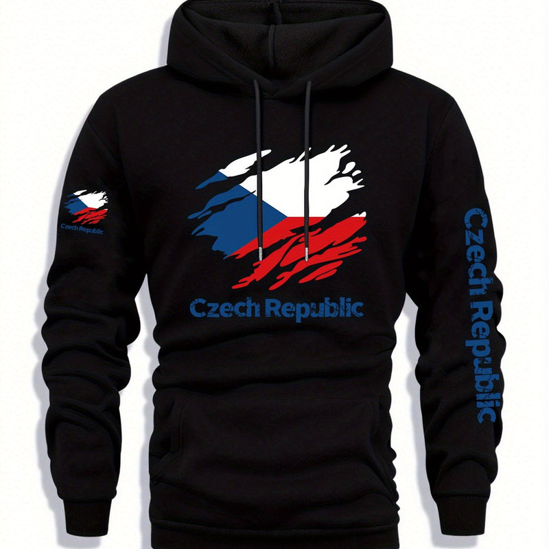 Men's Fleece-Lined Hooded Sweatshirt.