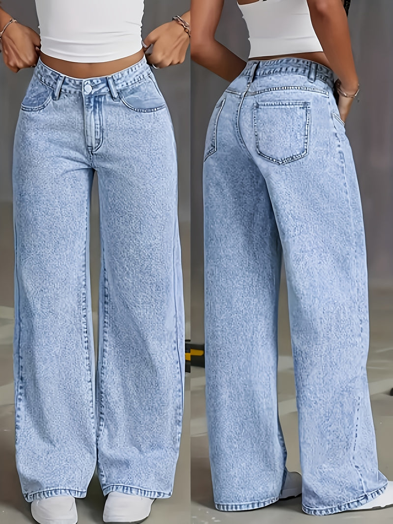 Women's New Fashion Stretchy Straight Jeans.