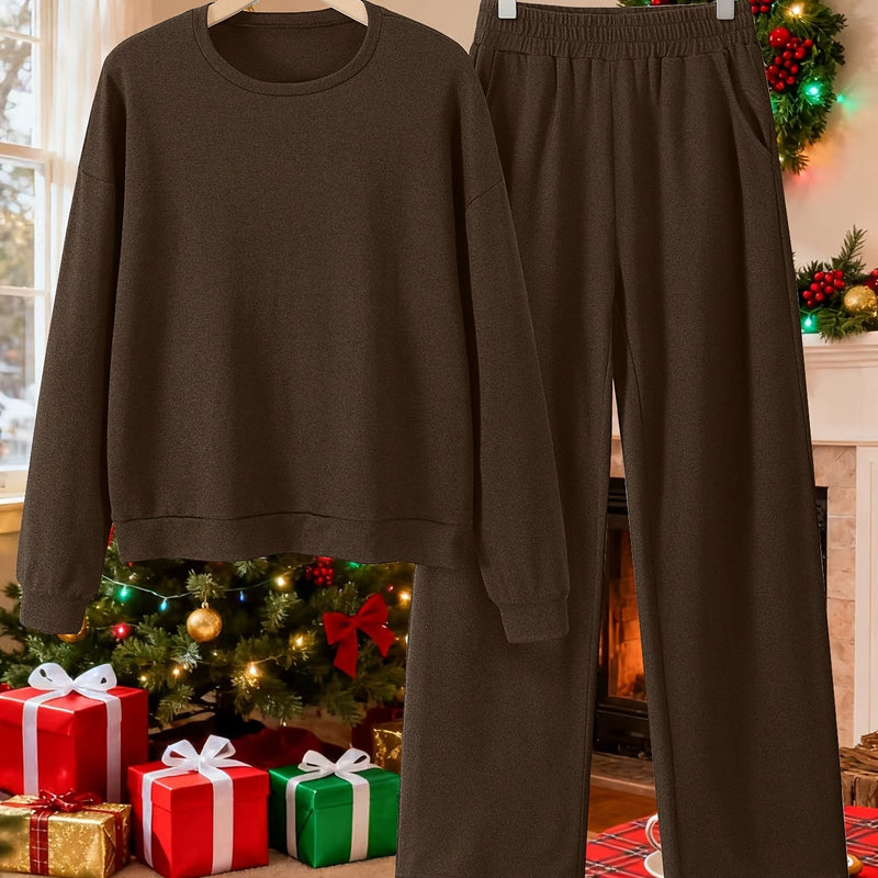 Autumn/Winter New Women's Fabric Two-Piece Set.