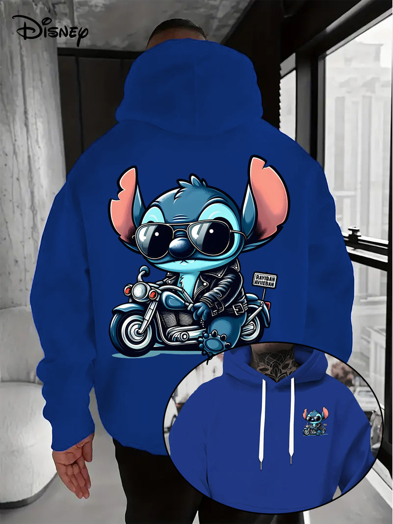 Disney Hoodie - Men's Stitch Driving Cartoon