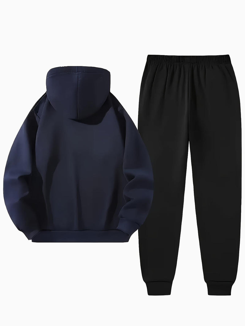 Autumn/Winter Men's -Lined Thick Hooded Sweatshirt and Jogger.