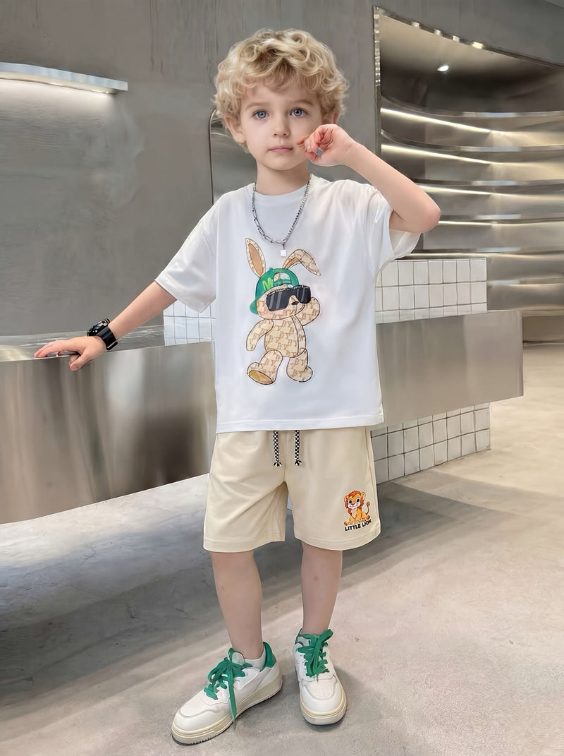 Boys Lion Print Shorts Three-Pack, Perfect for Outdoor.