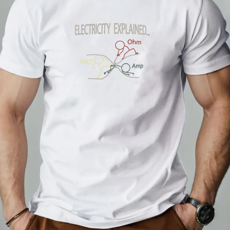 Men's "Electricity Explained" Graphic T-Shirt.