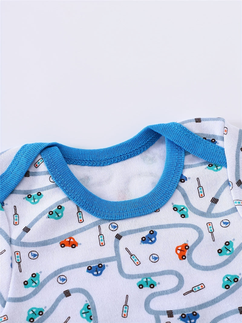 3pcs European and American Style Baby Short-Sleeve Bodysuit Romper Set.