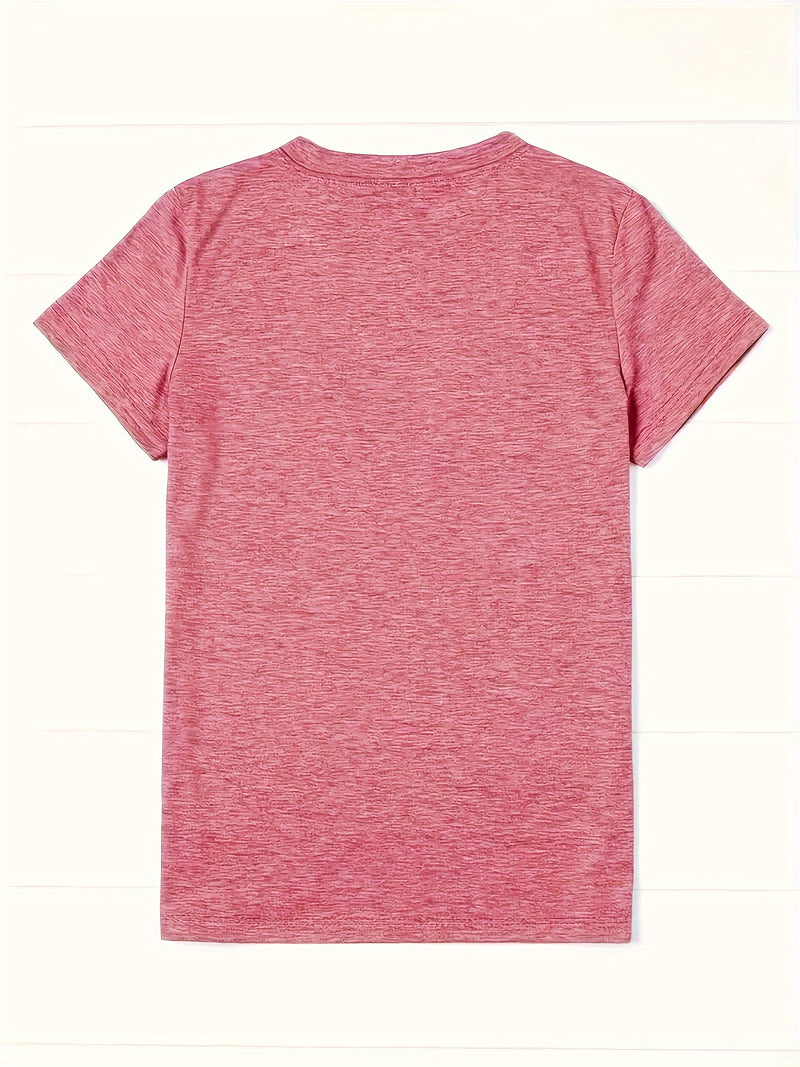 Elegant Women's Short-Sleeve T-Shirt with Coffee-Themed Prints.