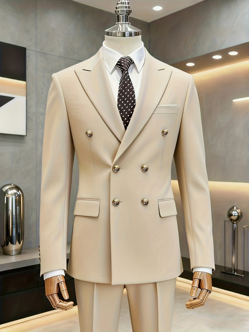Men'S Premium Two-Piece Suit - Tailored Business Casual Blazer And Trousers.