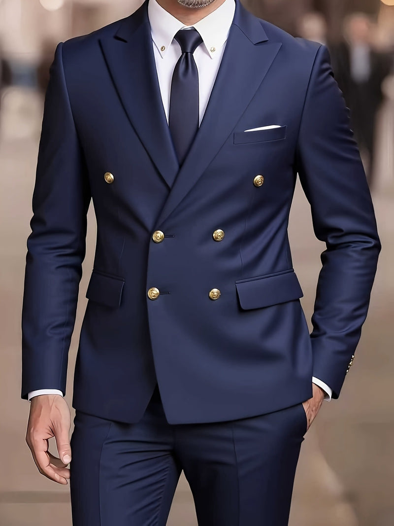 Men's Suit Set with 2pcs, Including a Blazer And Trousers.