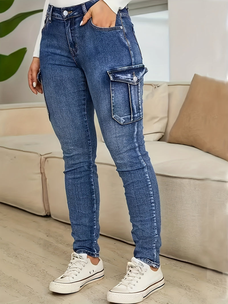 Women's High-Waisted Skinny Jeans.
