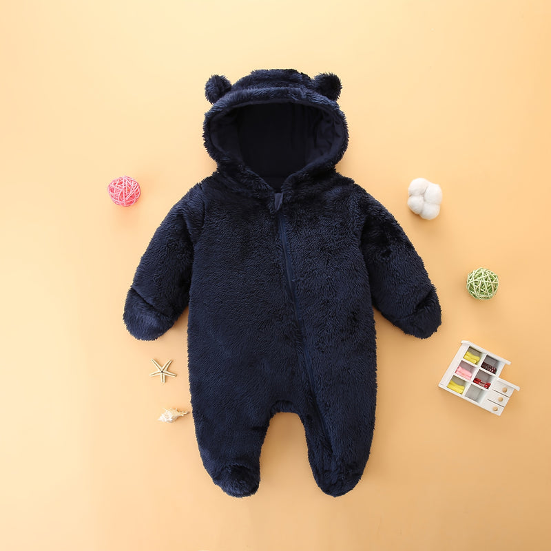 Children's Clothing Autumn Winter Baby Bodysuit Hooded Jacket.