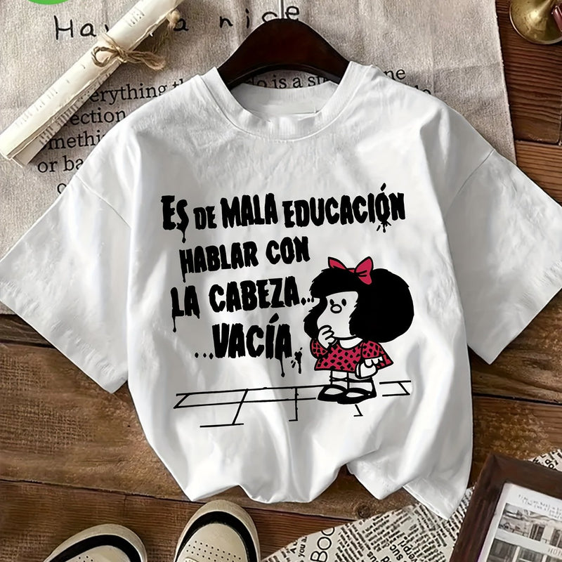 Women’s Graphic Print T-shirt Crew Neck Casual.