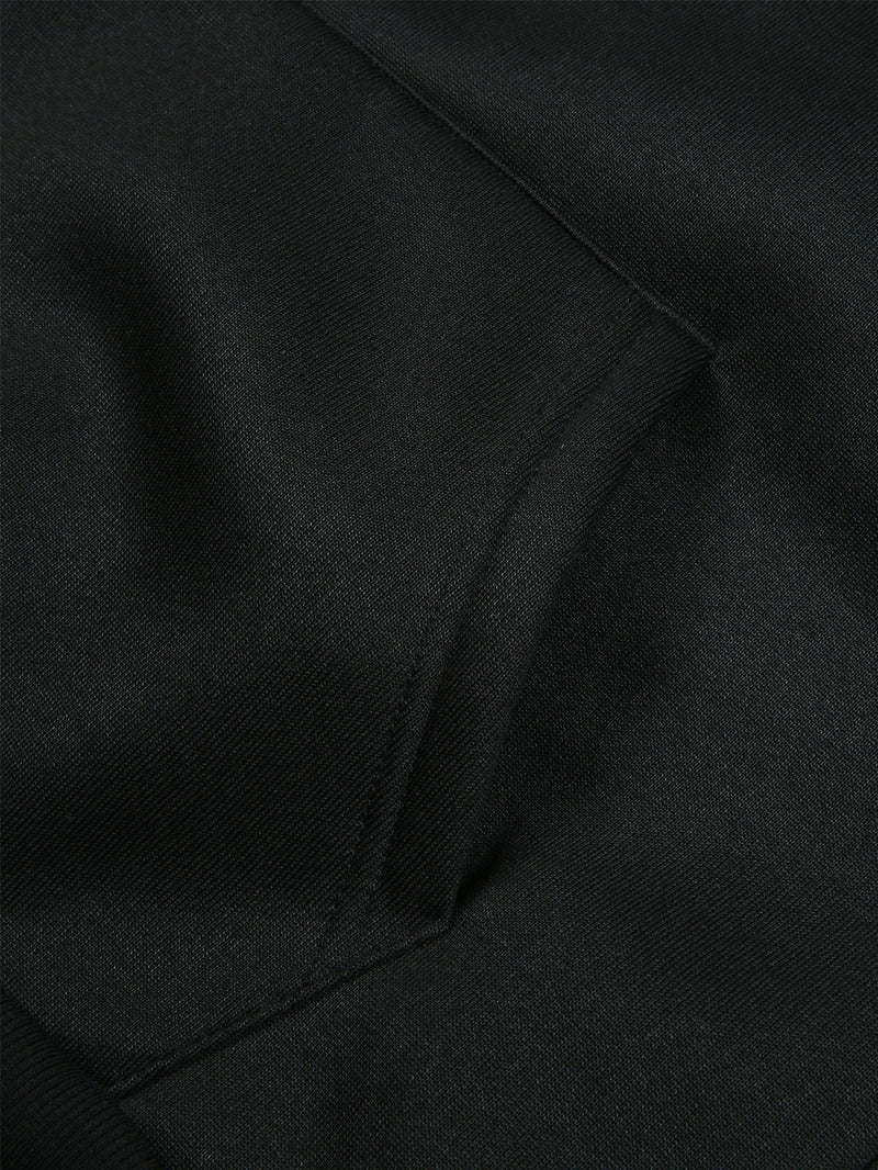 Men's Red Hoodie with "Never Give Up" Print.