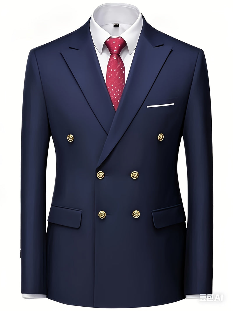 Men'S Premium Two-Piece Suit - Tailored Business Casual Blazer And Trousers.