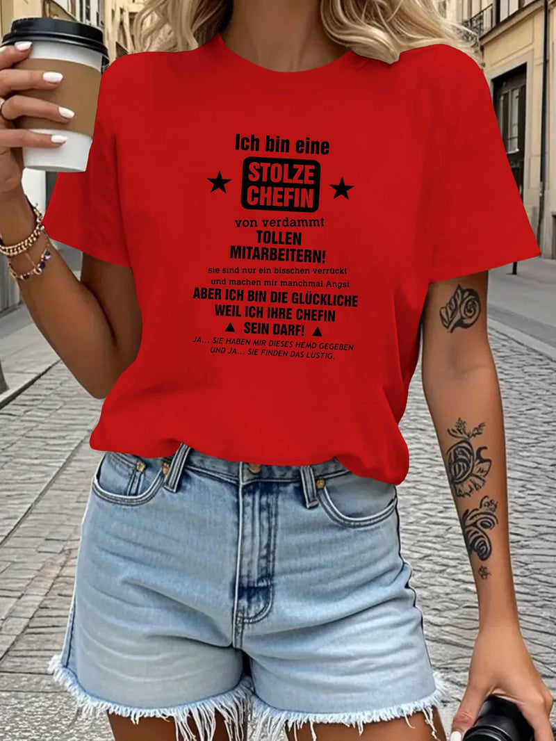 Women's T-Shirt with Short Sleeves.