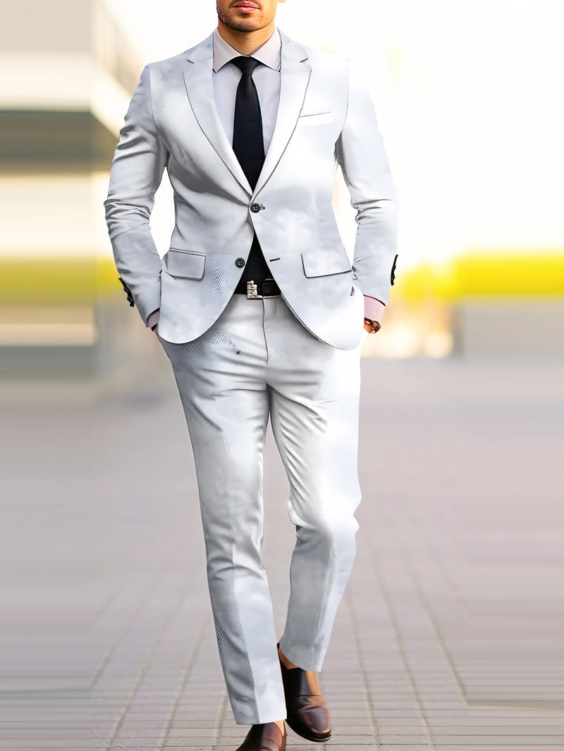 Men'S Suit Set Featuring a Blazer And Trousers.