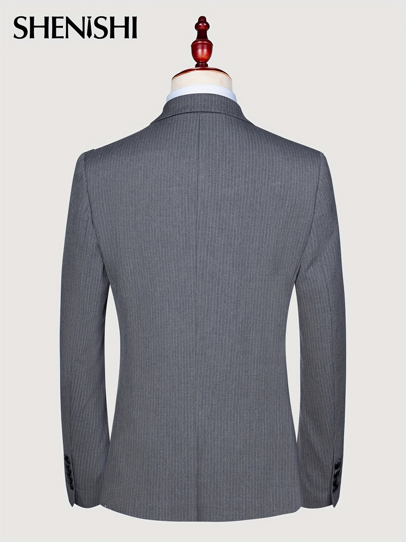 Men's Two-Piece Suit Set - Business & Casual Wear, Slim Fit.
