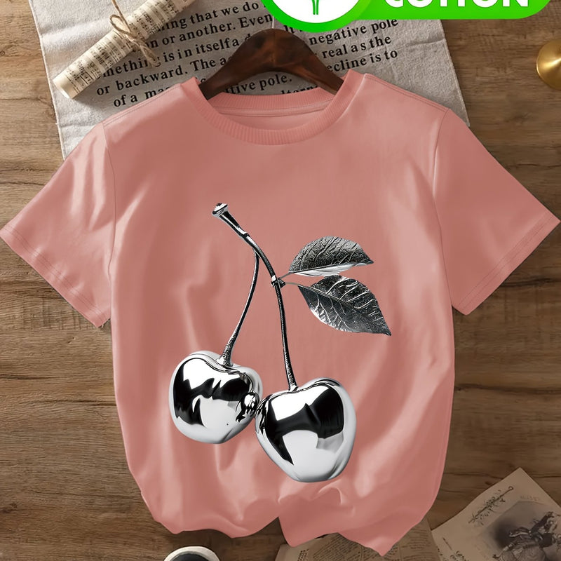 Women's Pure Cotton Fashion T-Shirt.