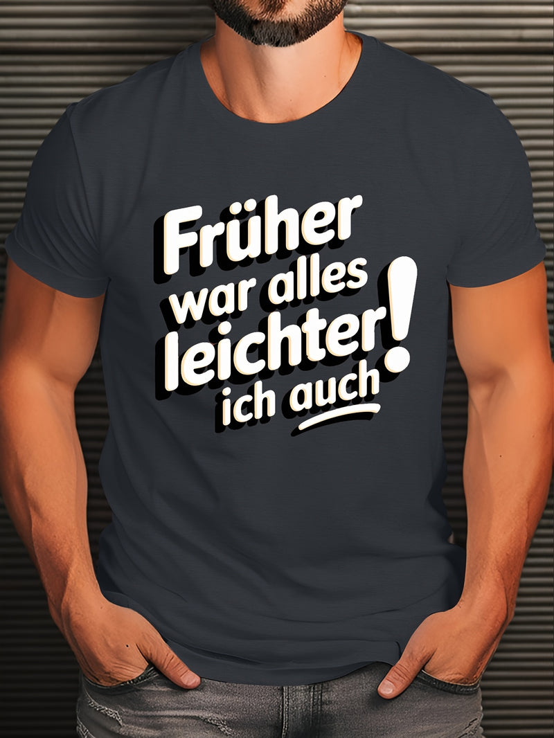 Men’s T-Shirt Playful German nostalgic typography Crinkle.