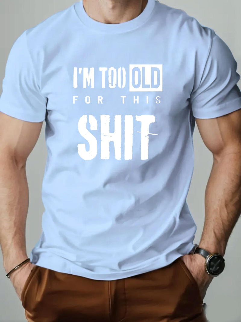 Men's SHIT Graphic Summer Casual Crew Neck Short Sleeve T-Shirt.