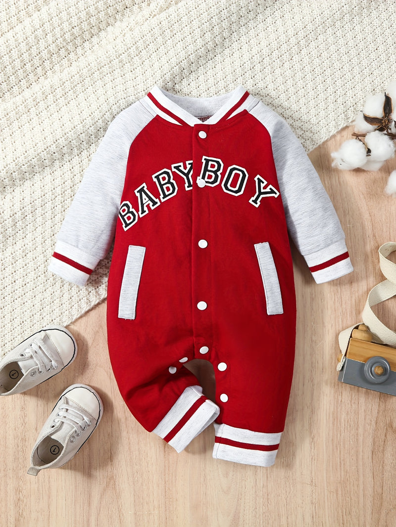 Spring And Autumn Baby Boy BABYBOY  Round Neck.