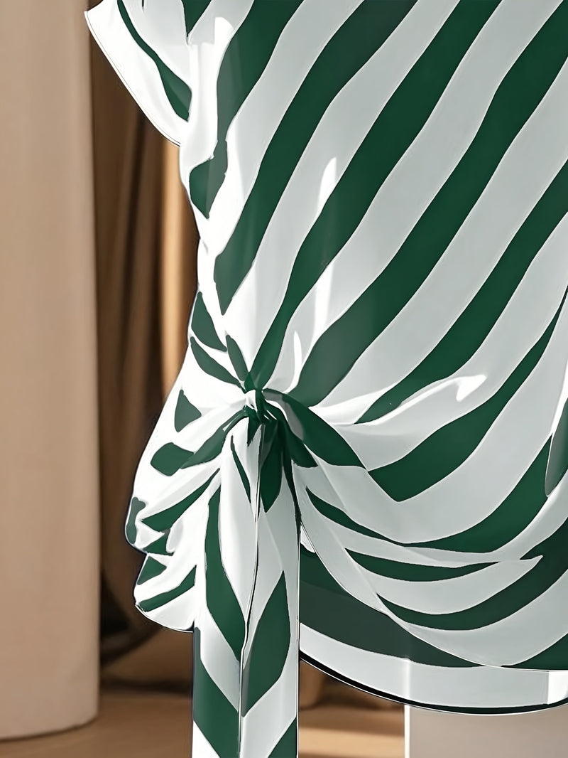 Women's Elegant French-Inspired Sleeveless Blouse.