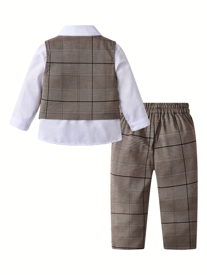 Gentleman Cute Baby Spring And Autumn 4pcs Set for Boys.