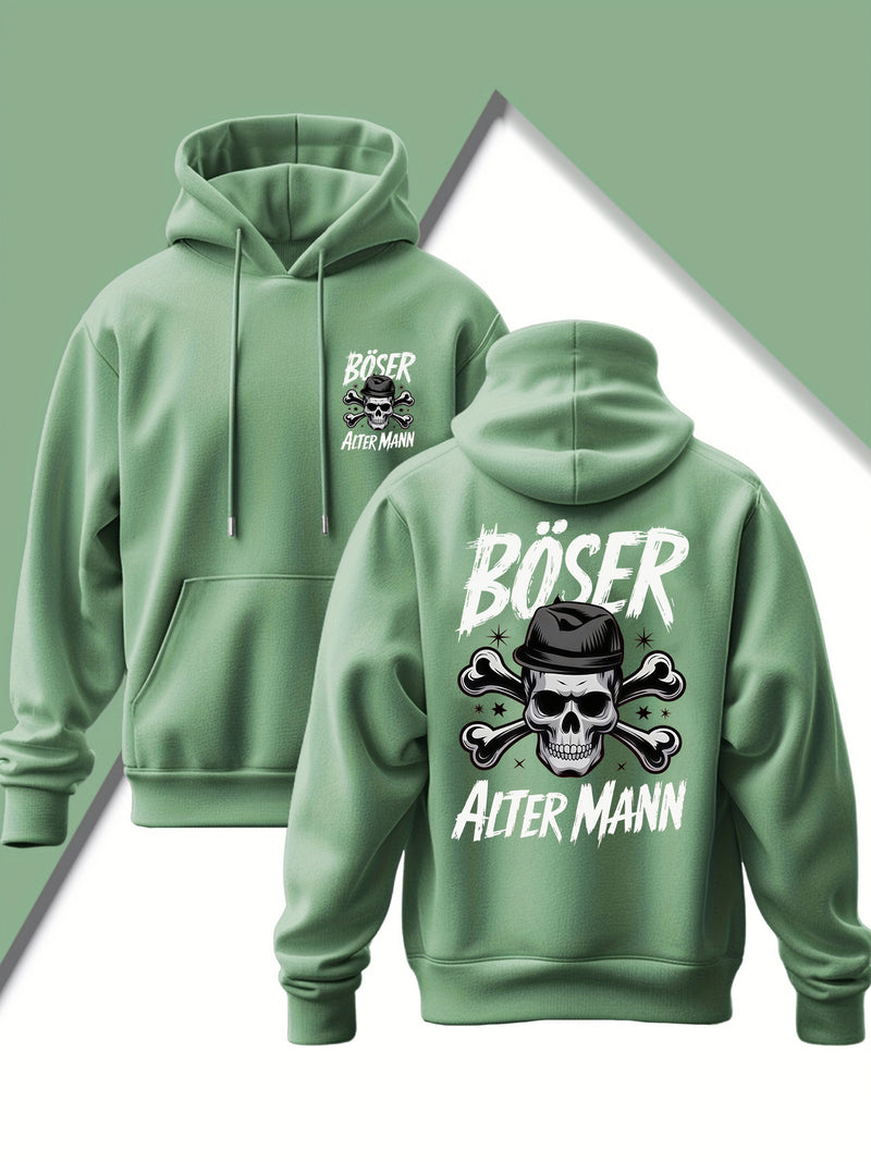 Men's Edgy Gothic Hooded Sweatshirt.