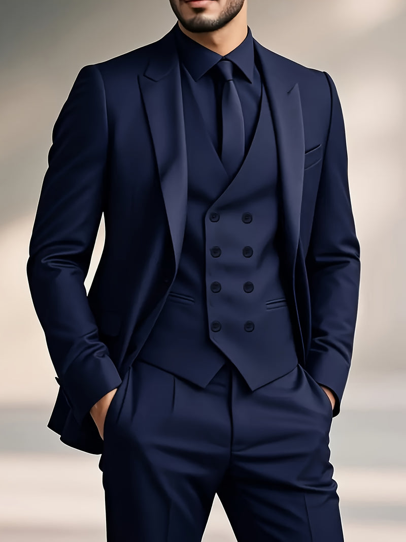 Men's Three-Piece Suit Set Including a Suit.