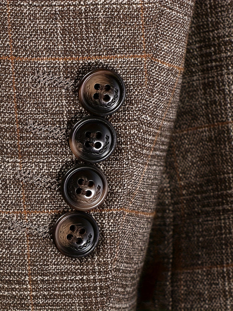 3pcs Men's Suit Set Includes Only Blazer + Vest + Trousers.