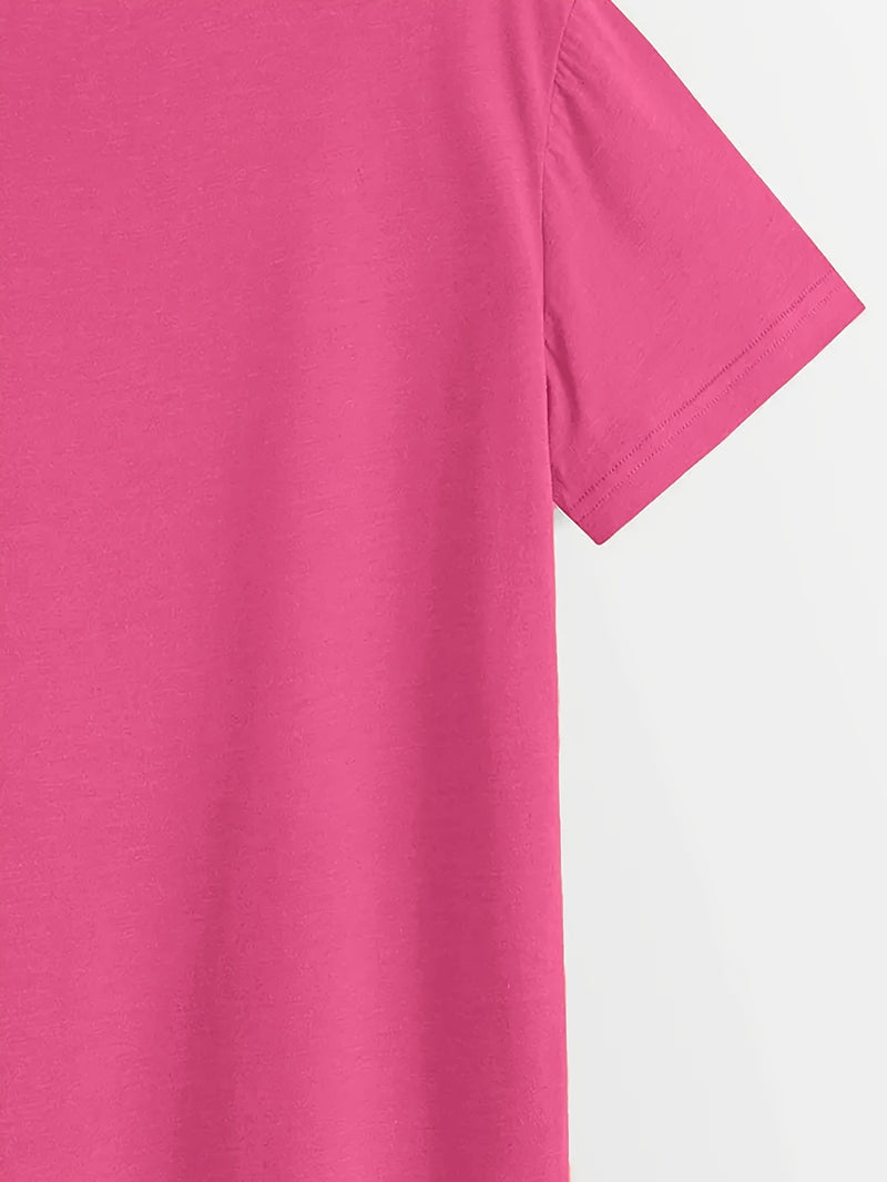 Women’s Graphic Print Two Piece Set, Short Sleeve T-shirt & Shorts.