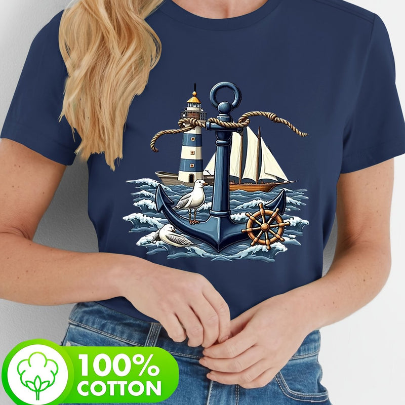 Women’s Short-Sleeve Round Neck T-Shirt.