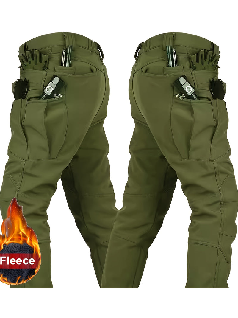 Autumn and Winter Men's  Fleece-Lined Two-Piece Set.