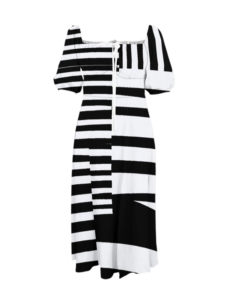 Women's Elegant Square Neck -Line Maxi Dress.