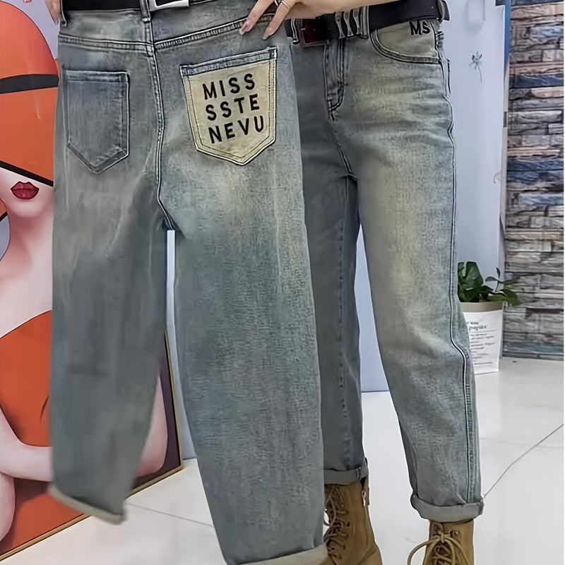 Plus Size Straight-Leg Jeans for Women.