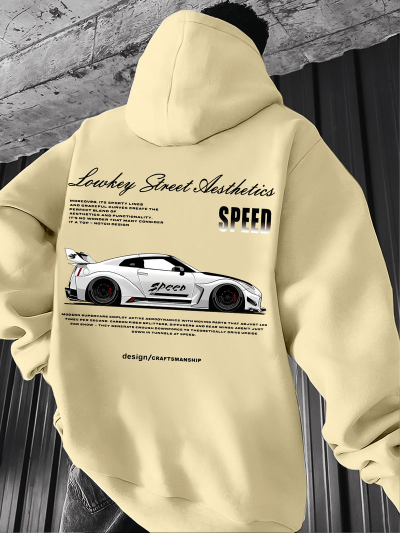 Racing Style,  Element Pattern Print Men's Hoodie.