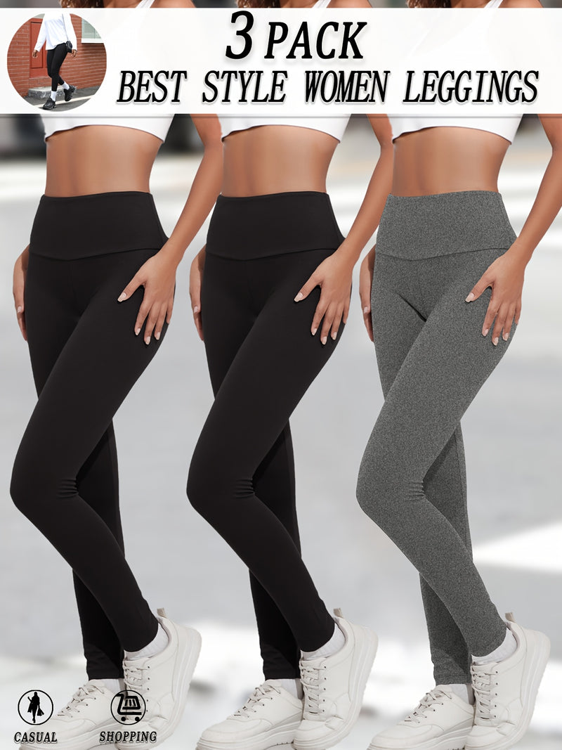 Set of 3 Ultra Comfortable Leggings for Women.