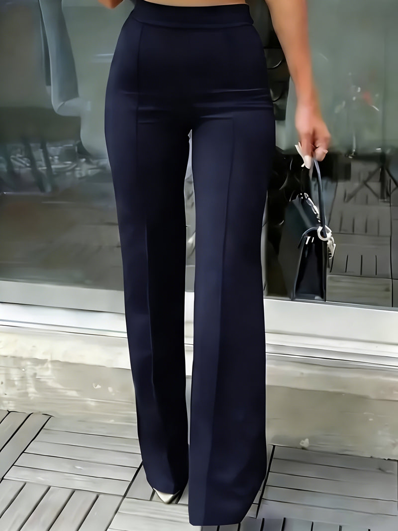 Women’s Black High-Waisted Wide-Leg Pants.