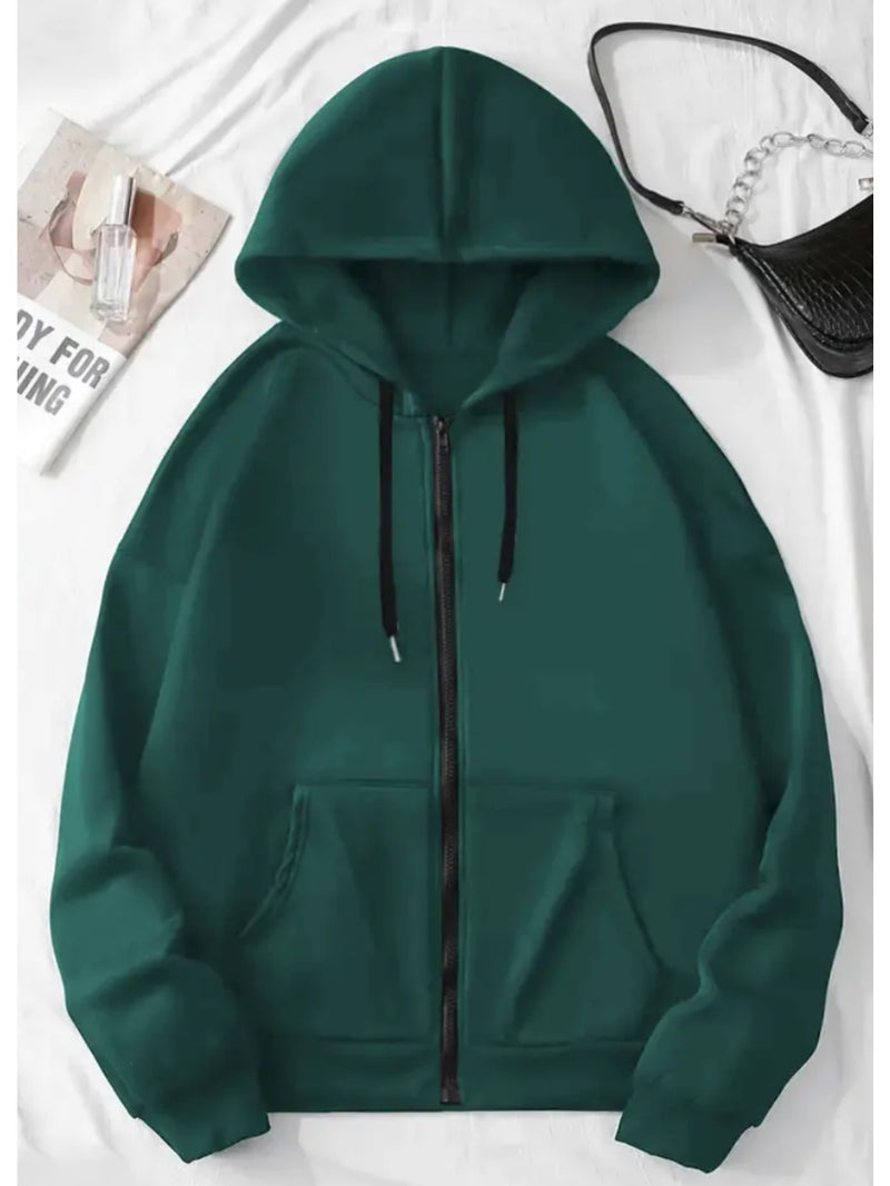 Women'S Cozy Fleece Hoodie with Adorable Puppy Graphic.