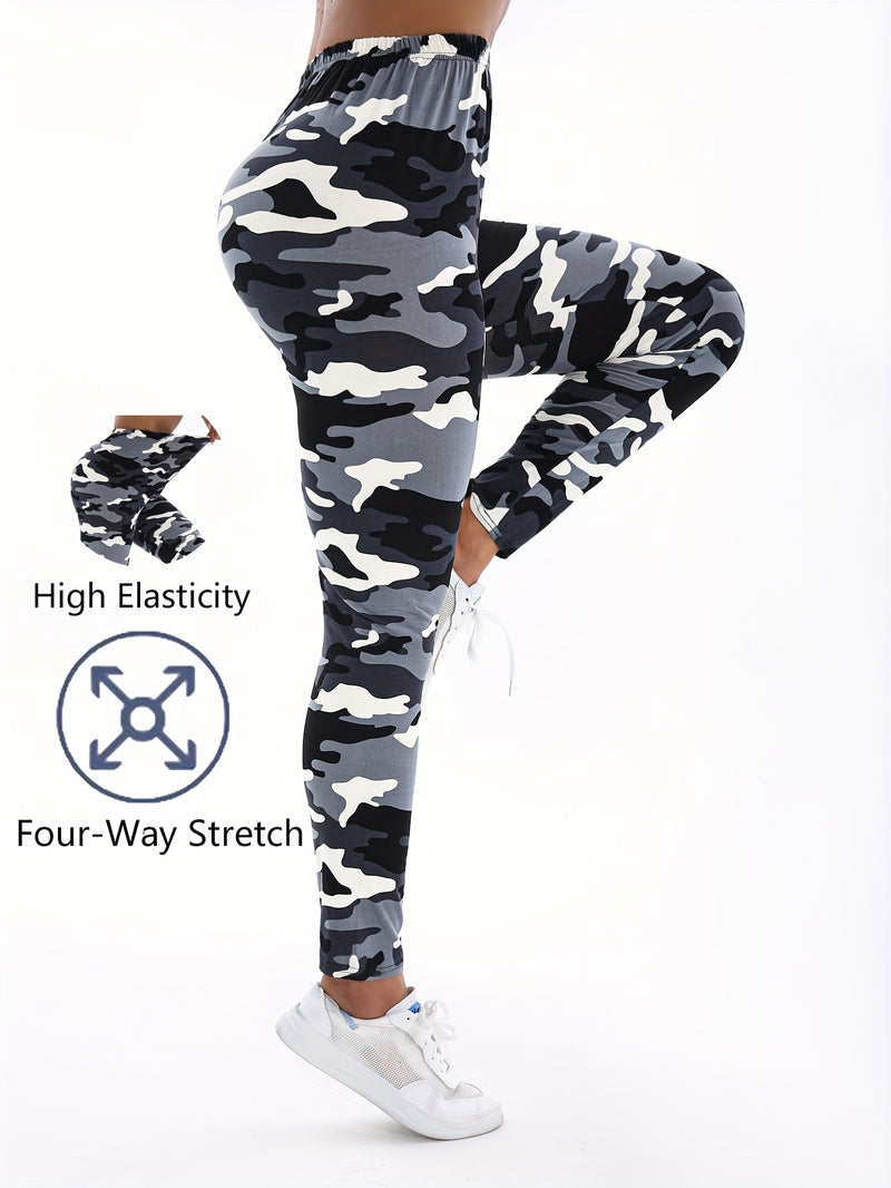 3 Pack Autumn Winter Women's Cropped Leggings Camouflage Series.