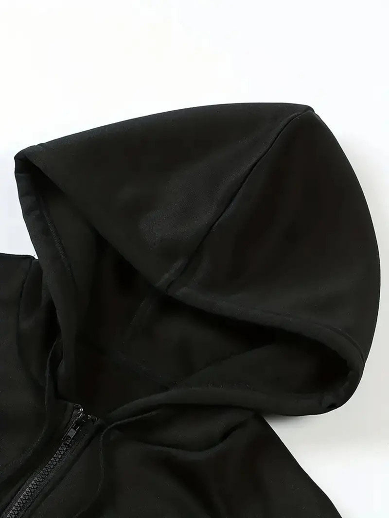 Women's Minimalist Solid Color Hoodie.