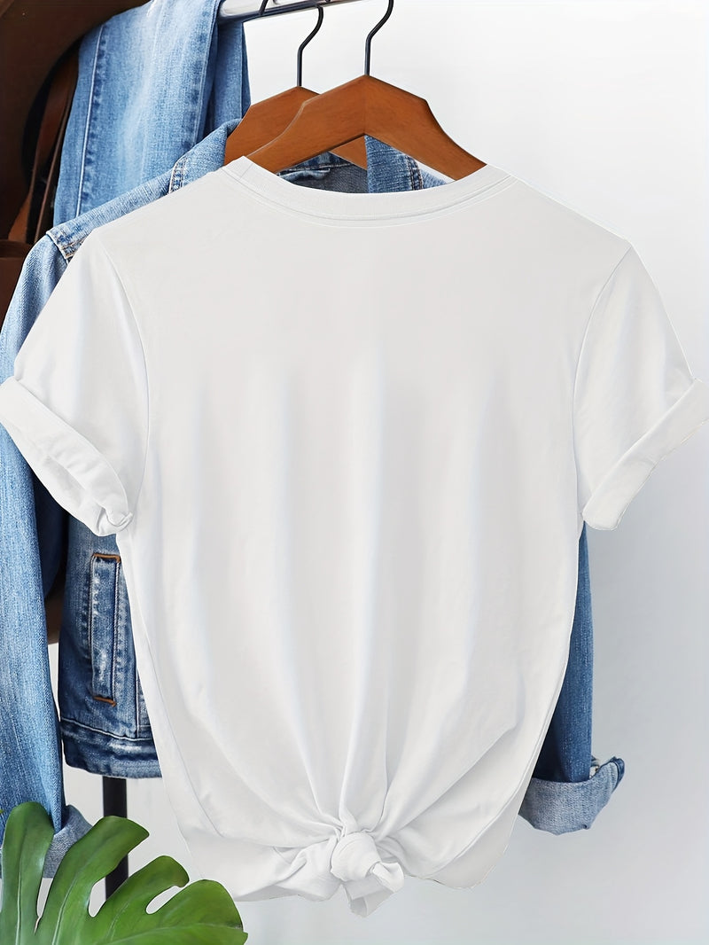Women's Pink Short Sleeve T-Shirt.