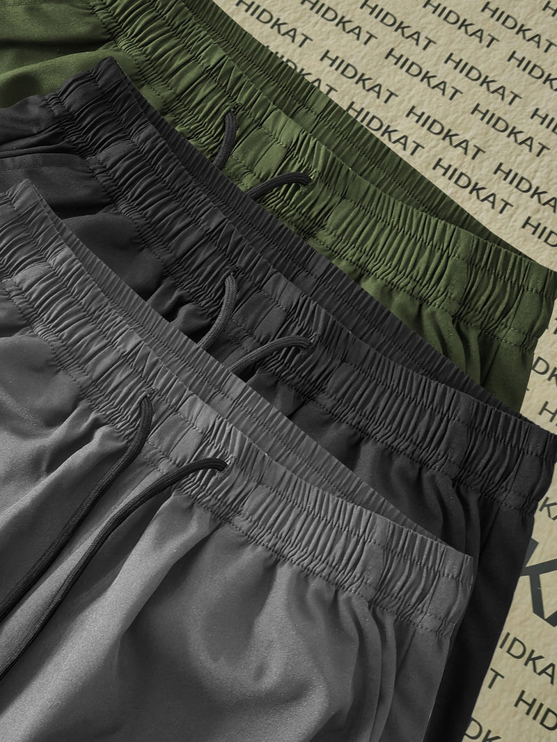 Set of 3 Women's Solid Color Casual Jogger Pants.