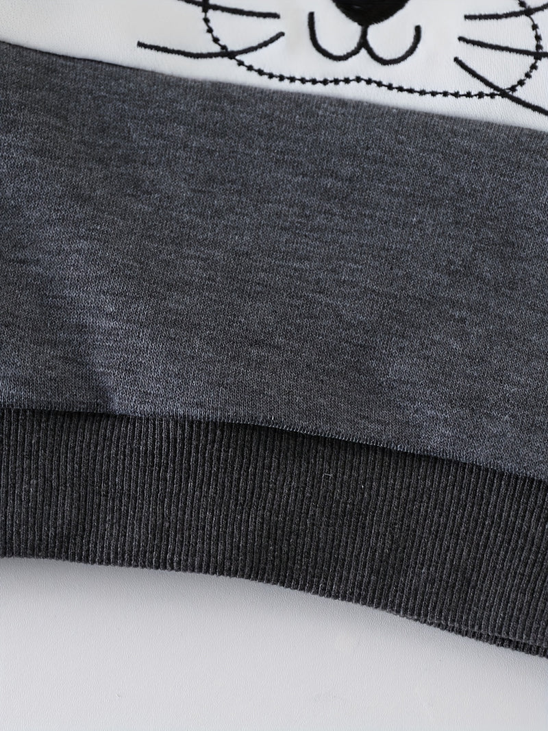 Three Options of Retro Animal Series Fleece Hoodies Available.