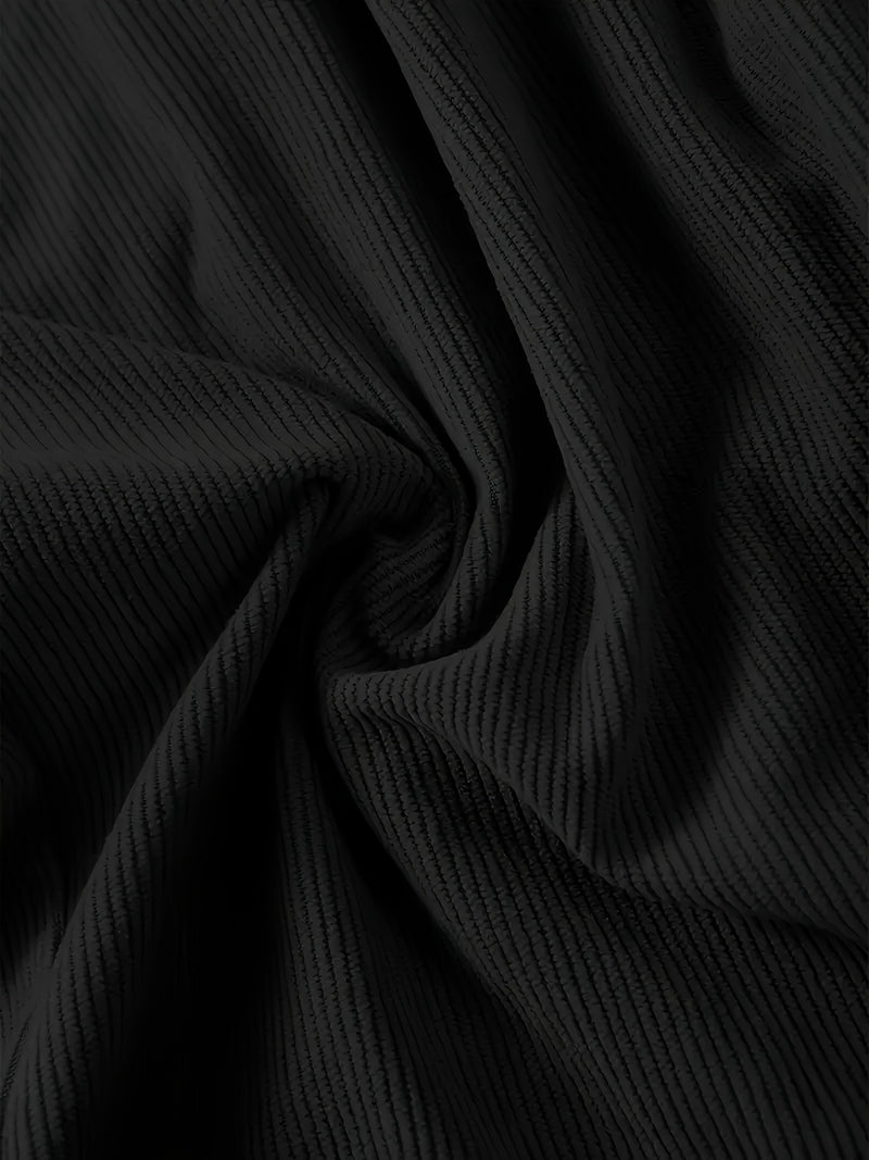 Men's Casual Shorts, Corduroy Drawstring Single-piece Shorts.