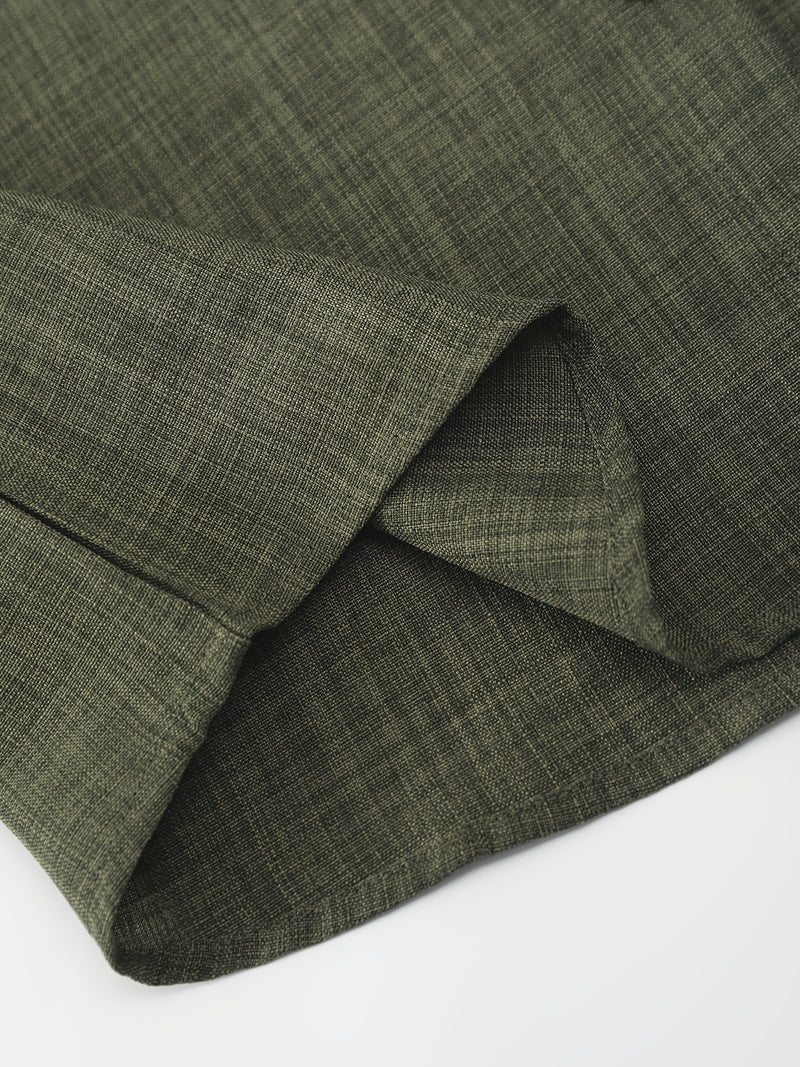 Men's Solid Color Single Patch Pocket Suit Collar Long Sleeve.