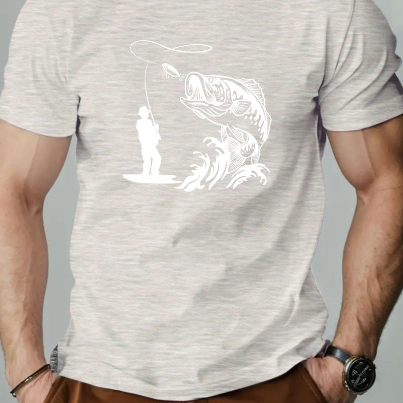 Men's Summer Casual Round Neck Short T-Shirt.