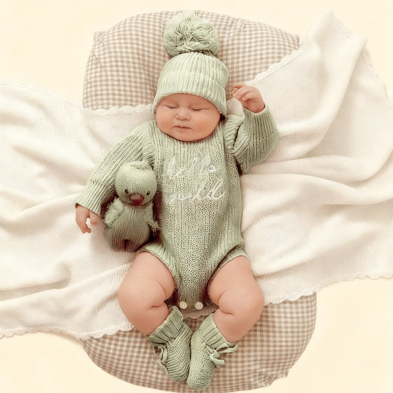 2pcs Photography Outfit, Hooded Sweater.