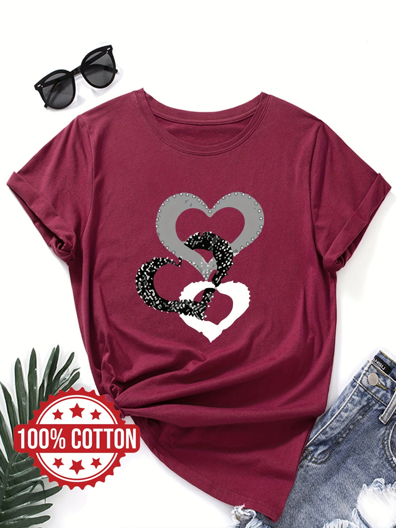 Women's "Love" Graphic Print T-Shirt.
