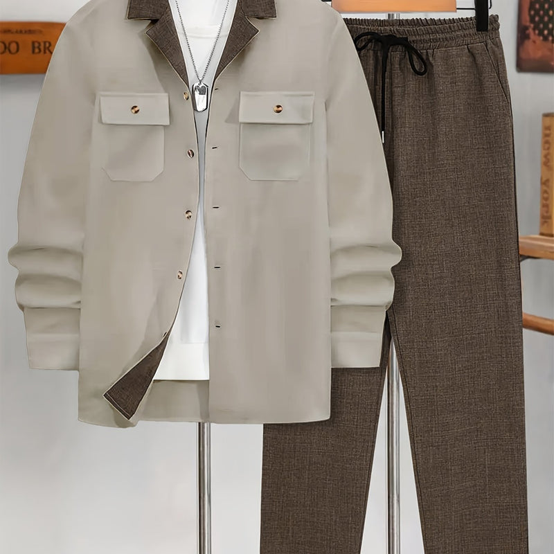 Men's Spring/Autumn Two-Piece Set.